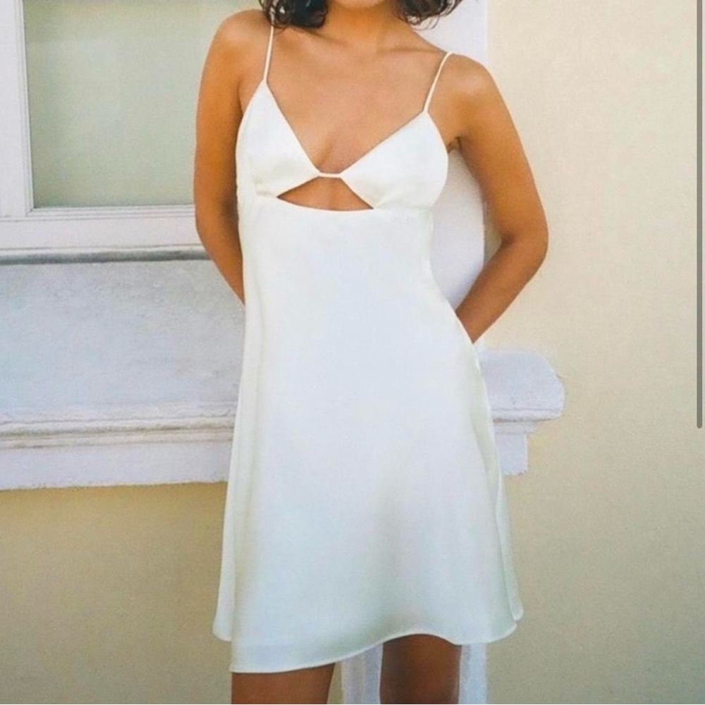 Zara Cream Spaghetti Strap Dress